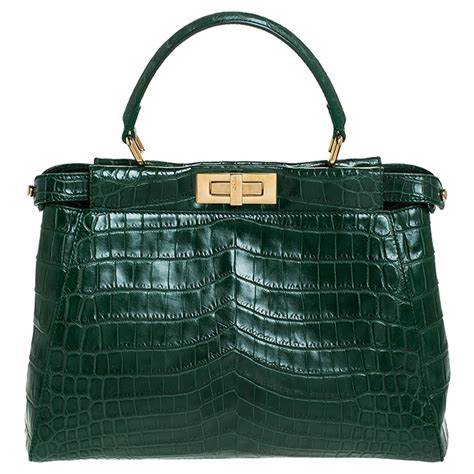 fendi green peekaboo|fendi peekaboo crocodile.